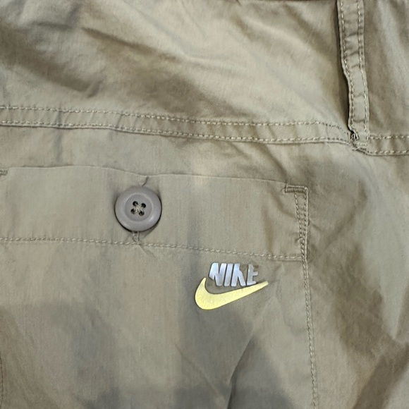 Nike Jogger Pants Crop Cotton Medium Beige Bling Quick Dry - Picture 3 of 5